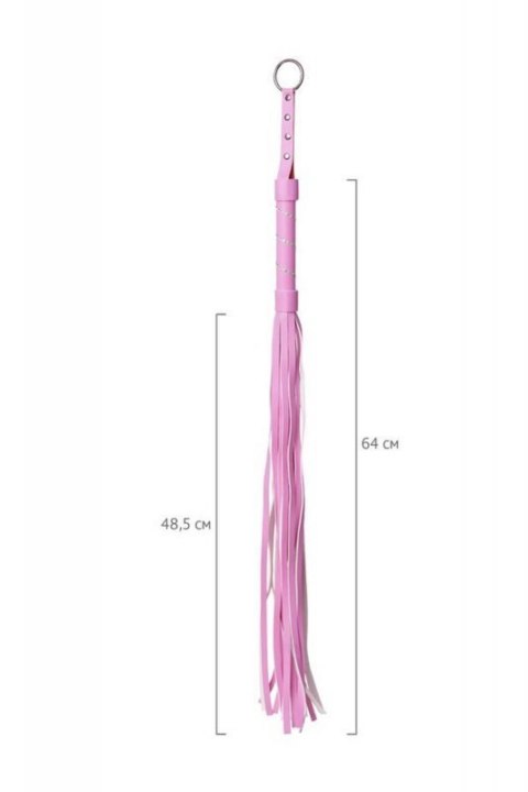 Anonymo flogger, PU leather, pink, 64 cm Anonymo flogger, PU leather, pink, 64 cm
