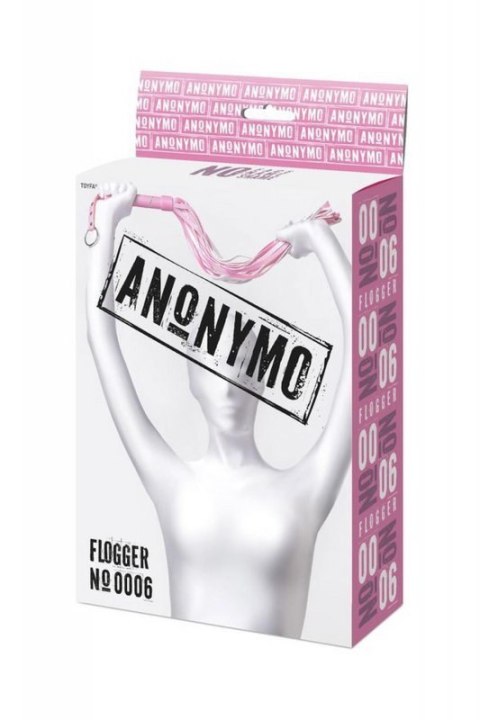 Anonymo flogger, PU leather, pink, 64 cm Anonymo flogger, PU leather, pink, 64 cm