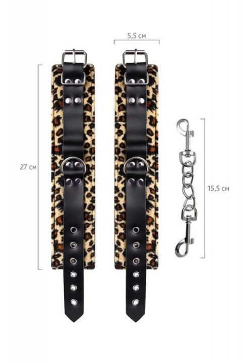 Anonymo handcuffs, PU leather, print, 27 cm Anonymo handcuffs, PU leather, print, 27 cm