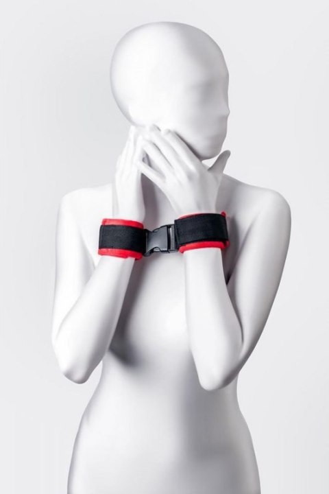 Anonymo handcuffs, velour, red, 24 cm Anonymo handcuffs, velour, red, 24 cm