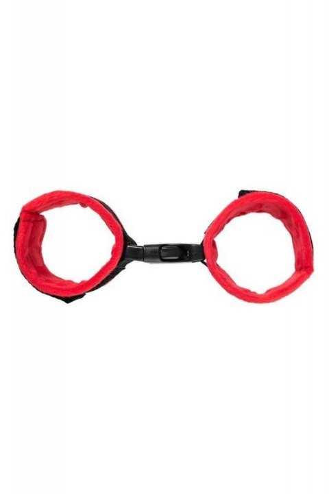 Anonymo handcuffs, velour, red, 24 cm Anonymo handcuffs, velour, red, 24 cm
