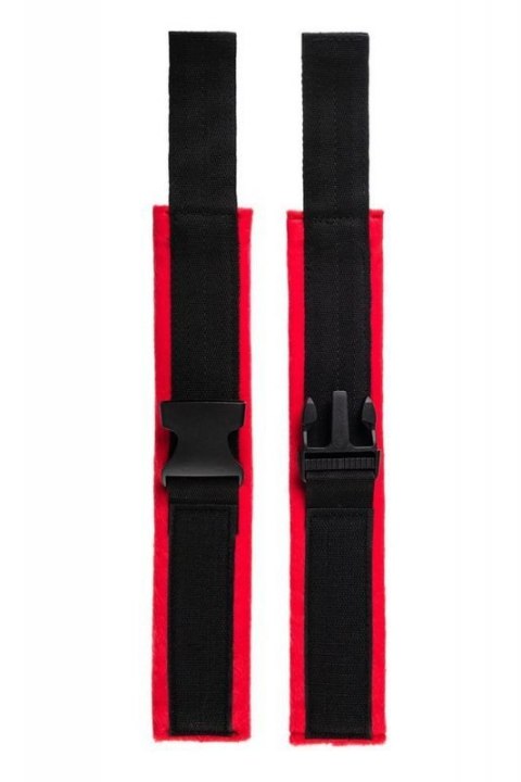 Anonymo handcuffs, velour, red, 24 cm Anonymo handcuffs, velour, red, 24 cm
