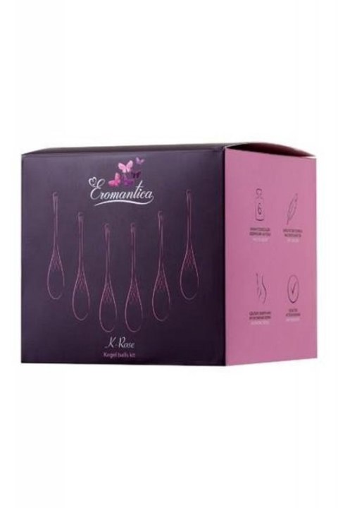 XEROMANTICA Set of 6 vaginal balls K-ROSE,silicone, pink XEROMANTICA Set of 6 vaginal balls K-ROSE,silicone, pink
