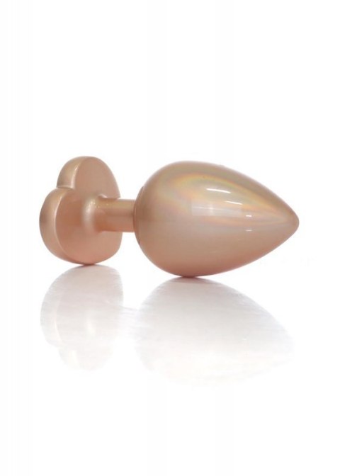 Plug-Jewellery Pearl Gold Heart PLUG- Clear L Plug-Jewellery Pearl Gold Heart PLUG- Clear L