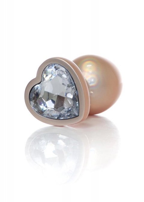 Plug-Jewellery Pearl Gold Heart PLUG- Clear L Plug-Jewellery Pearl Gold Heart PLUG- Clear L