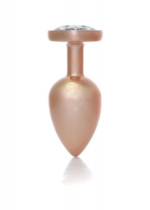 Plug-Jewellery Pearl Gold Heart PLUG- Clear L Plug-Jewellery Pearl Gold Heart PLUG- Clear L