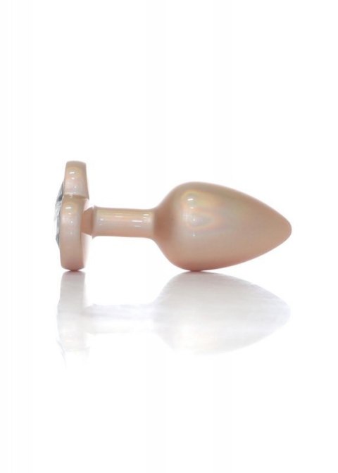 Plug-Jewellery Pearl Gold Heart PLUG- Clear S Plug-Jewellery Pearl Gold Heart PLUG- Clear S
