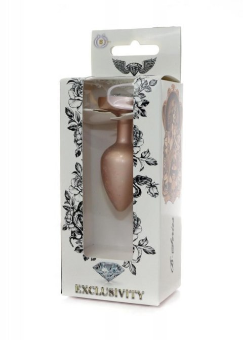 Plug-Jewellery Pearl Gold Heart PLUG- Clear S Plug-Jewellery Pearl Gold Heart PLUG- Clear S