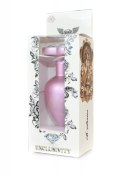 Plug-Jewellery Pearl Pink Heart PLUG- Clear L