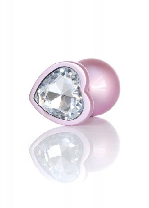 Plug-Jewellery Pearl Pink Heart PLUG- Clear M Plug-Jewellery Pearl Pink Heart PLUG- Clear M