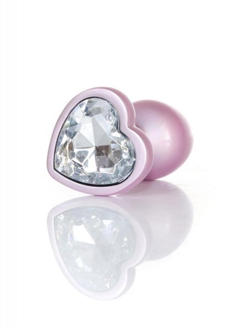 Plug-Jewellery Pearl Pink Heart PLUG- Clear S Plug-Jewellery Pearl Pink Heart PLUG- Clear S