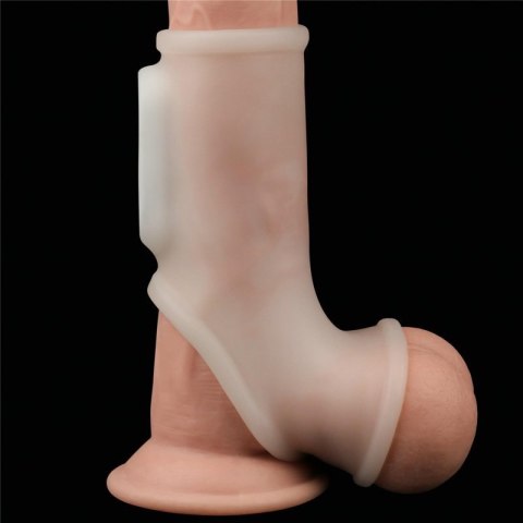 Vibrating Silk Knights Ring with Scrotum Sleeve Vibrating Silk Knights Ring with Scrotum Sleeve