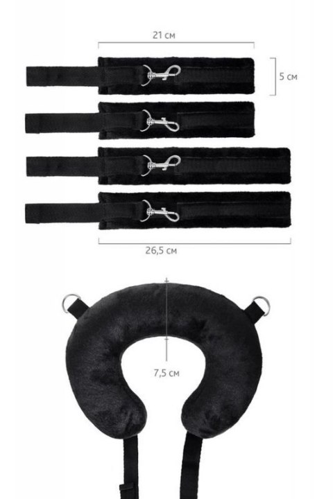 Anonymo fixing sling with pillow, velour, black, 127 cm Anonymo fixing sling with pillow, velour, black, 127 cm