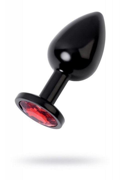 Black anal plug TOYFA Metal,with a ruby colored gem Black anal plug TOYFA Metal,with a ruby colored gem