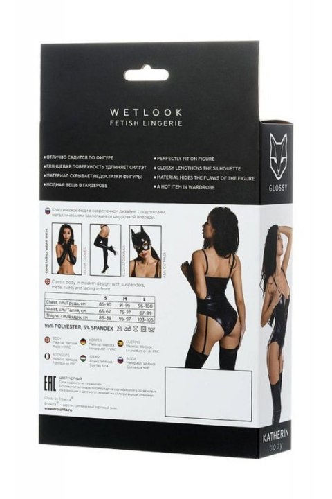 Glossy Classic body KATHERIN - black XL Glossy Classic body KATHERIN - black XL