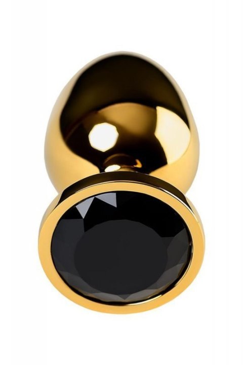 Gold anal plug TOYFA Metal with pink round-shaped gem Gold anal plug TOYFA Metal with pink round-shaped gem