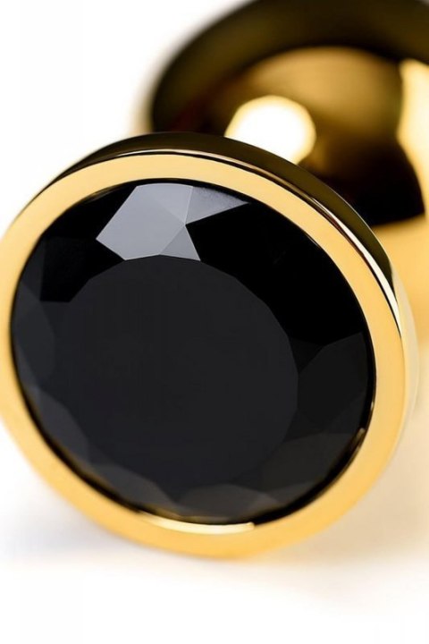 Gold anal plug TOYFA Metal with pink round-shaped gem Gold anal plug TOYFA Metal with pink round-shaped gem