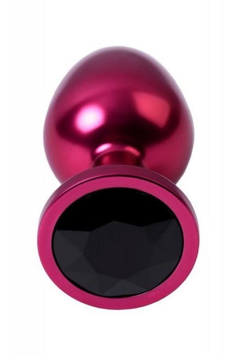 Red anal plug TOYFA Metal with black gem Red anal plug TOYFA Metal with black gem
