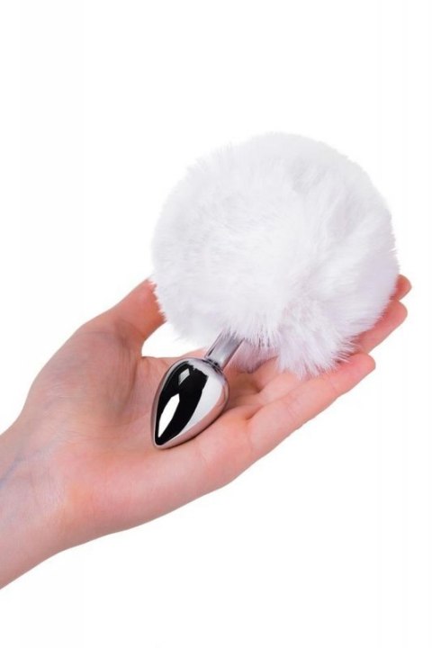Silver anal plug TOYFA Metal with faux fur Silver anal plug TOYFA Metal with faux fur