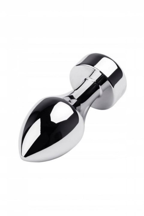 Silver anal plug TOYFA Metal with white round-shaped gem Silver anal plug TOYFA Metal with white round-shaped gem