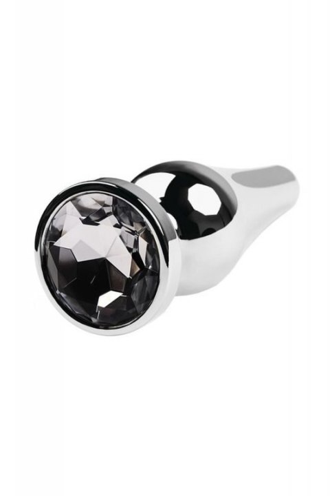 Silver anal plug TOYFA Metal with white round-shaped gem, length 9 cm, diameter 1,5-4 cm, weight 205 gr Silver anal plug TOYFA Metal with white round-shaped gem, length 9 cm, diameter 1,5-4 cm, weight 205 gr