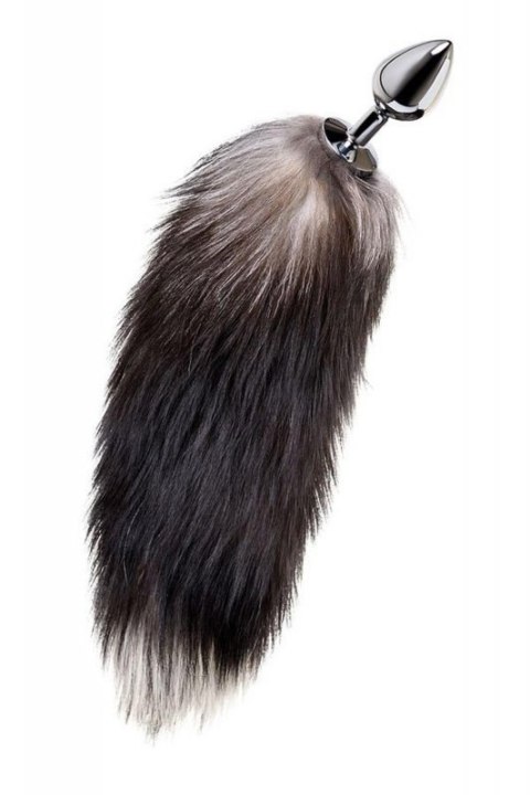 Silver anal plug with a fox tail Silver anal plug with a fox tail
