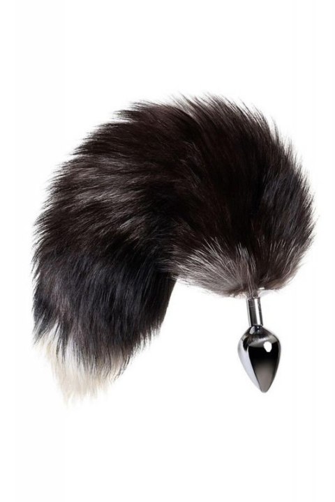 Silver anal plug with a fox tail Silver anal plug with a fox tail