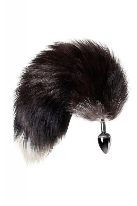 Silver anal plug with a fox tail Silver anal plug with a fox tail