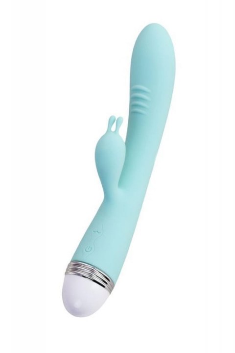 Vibrator with clitoral stimulator Flovetta by Toyfa Iris, silicone, mint, 22 cm Vibrator with clitoral stimulator Flovetta by Toyfa Iris, silicone, mint, 22 cm