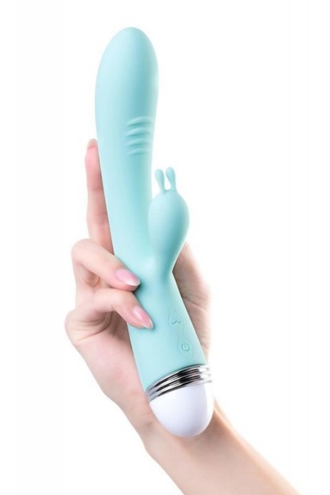 Vibrator with clitoral stimulator Flovetta by Toyfa Iris, silicone, mint, 22 cm Vibrator with clitoral stimulator Flovetta by Toyfa Iris, silicone, mint, 22 cm