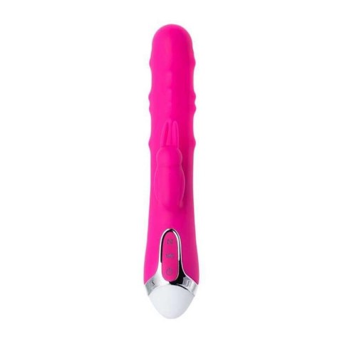 JOS BALLE, Vibrator with clitoral stimulator with moving balls, silicone, pink, 23 cm JOS BALLE, Vibrator with clitoral stimulator with moving balls, silicone, pink, 23 cm