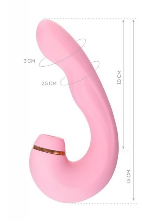 JOS Multifunctional clitoral stimulator JUNA, pink, 15 cm JOS Multifunctional clitoral stimulator JUNA, pink, 15 cm