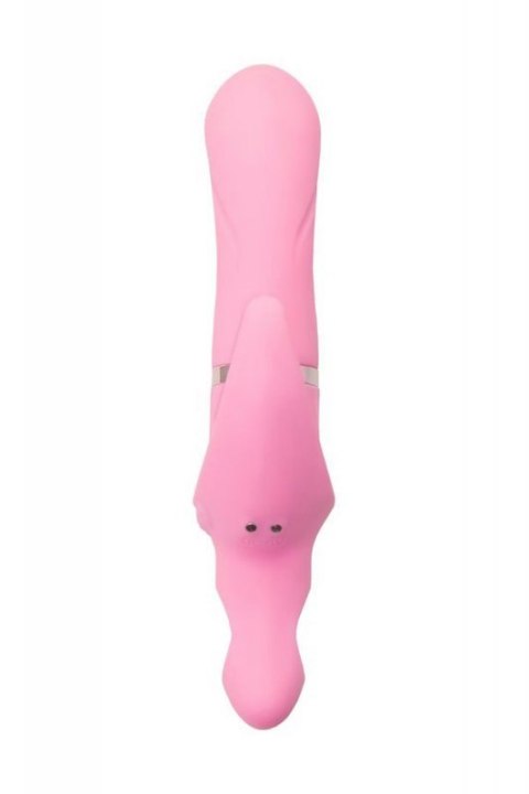 JOS Vibrator with clitoral stimulator JOS Twistme, silicone, pink, 19.5 cm JOS Vibrator with clitoral stimulator JOS Twistme, silicone, pink, 19.5 cm