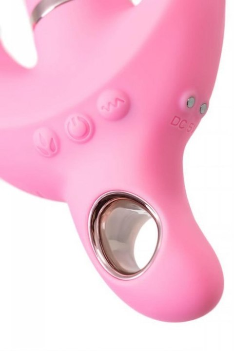 JOS Vibrator with clitoral stimulator JOS Twistme, silicone, pink, 19.5 cm JOS Vibrator with clitoral stimulator JOS Twistme, silicone, pink, 19.5 cm