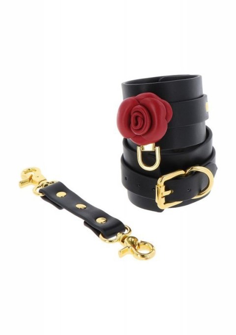 Wild Roses Ankle Cuffs Black Wild Roses Ankle Cuffs Black