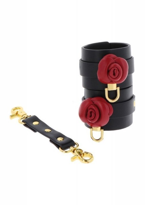Wild Roses Ankle Cuffs Black Wild Roses Ankle Cuffs Black