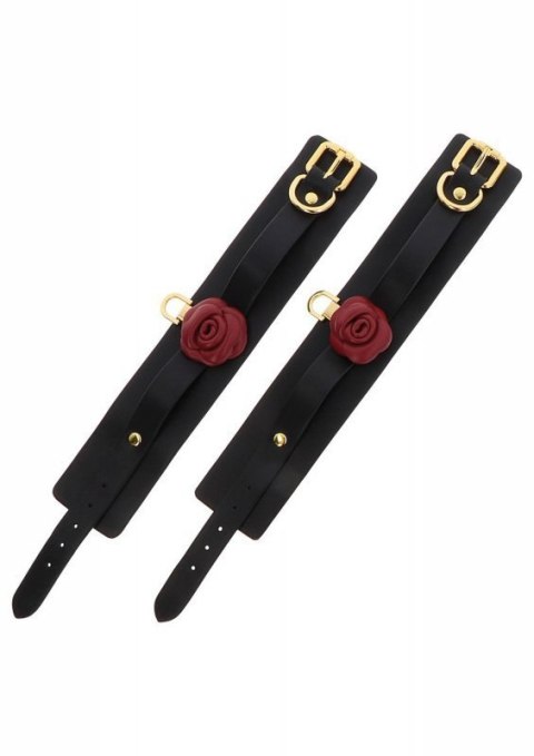 Wild Roses Ankle Cuffs Black Wild Roses Ankle Cuffs Black