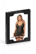 Babydoll with garter belt and thong 2XL-3XL