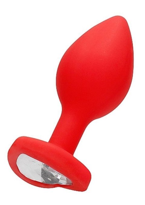 Diamond Heart Butt Plug - Regular - Red Diamond Heart Butt Plug - Regular - Red