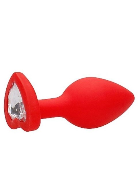 Diamond Heart Butt Plug - Regular - Red Diamond Heart Butt Plug - Regular - Red