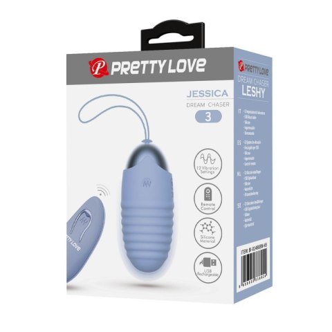 PRETTY LOVE - JESSICA Dream chaser 3, Blue, Wireless remote control 12 vibration functions PRETTY LOVE - JESSICA Dream chaser 3, Blue, Wireless remote control 12 vibration functions