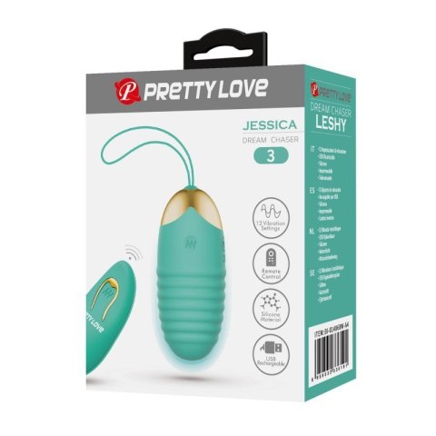 PRETTY LOVE - JESSICA Dream chaser 3, Green, Wireless remote control 12 vibration functions PRETTY LOVE - JESSICA Dream chaser 3, Green, Wireless remote control 12 vibration functions