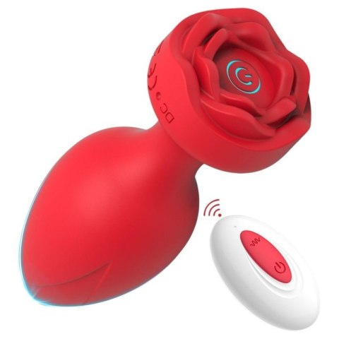 Plug - Remote Rose Design Plug - USB Rechargeable - 10 Functions - Two Colors Plug - Remote Rose Design Plug - USB Rechargeable - 10 Functions - Two Colors
