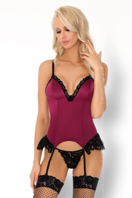 Agrafena bordowy gładki gorset LivCo Corsetti Fashion rozmiar - S/M BORDOWY