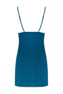 Anamell Turquoise/Turkusowa damska koszulka nocna satynowa LivCo Corsetti Fashion rozmiar - XXL BLUE