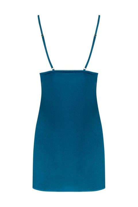 Anamell Turquoise/Turkusowa damska koszulka nocna satynowa LivCo Corsetti Fashion rozmiar - XXL BLUE Anamell Turquoise/Turkusowa damska koszulka nocna satynowa LivCo Corsetti Fashion rozmiar - XXL BLUE