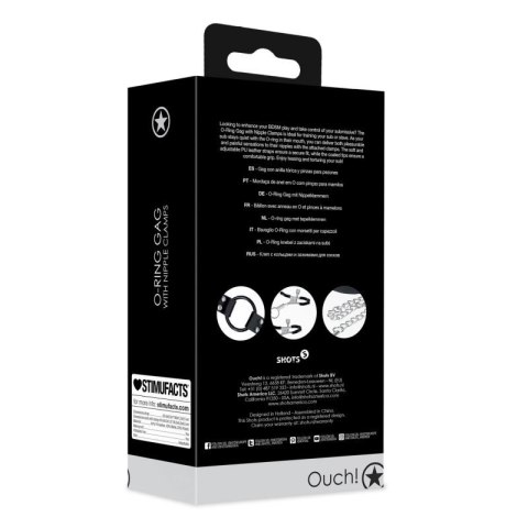 O-Ring Gag with Nipple Clamps O-Ring Gag with Nipple Clamps