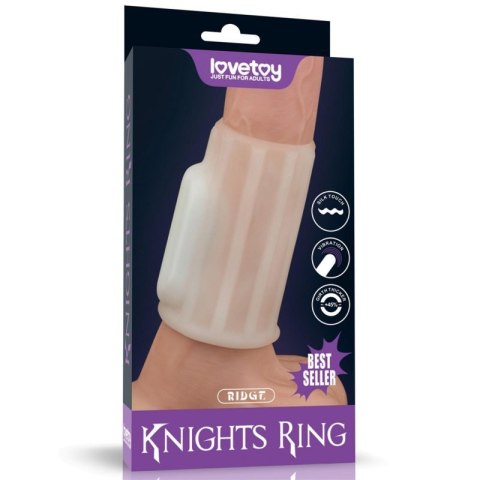 Vibrating Ridge Knights Ring (White) Vibrating Ridge Knights Ring (White)