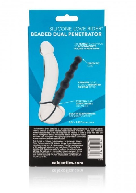 Beaded Dual Penetrator Black Beaded Dual Penetrator Black
