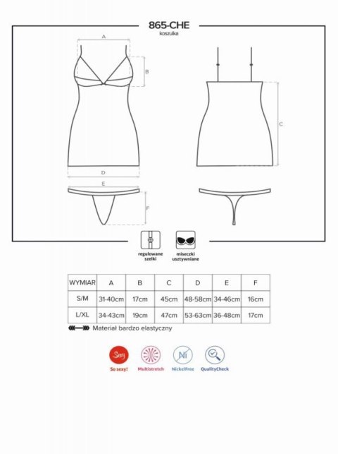Bielizna-865-CHE-1 koszulka i stringi S/M Bielizna-865-CHE-1 koszulka i stringi S/M